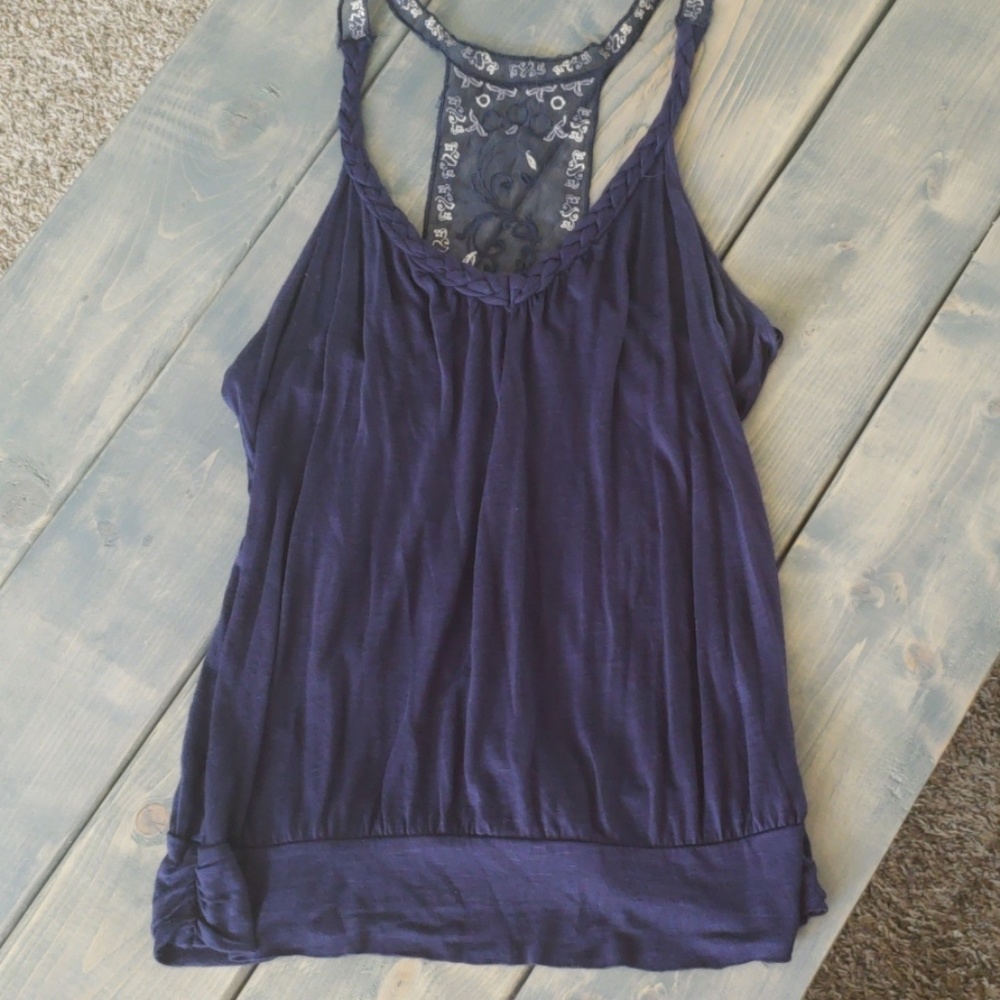 Papaya navy blue racerback top